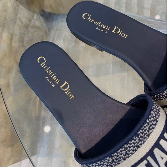 Christian Dior Navy Blue Dway Sandals - Picture 7 of 9